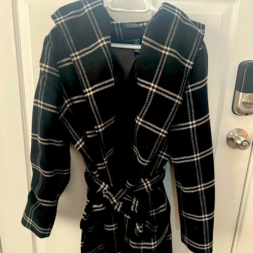 Ralph Lauren Windowpane Plaid Coat